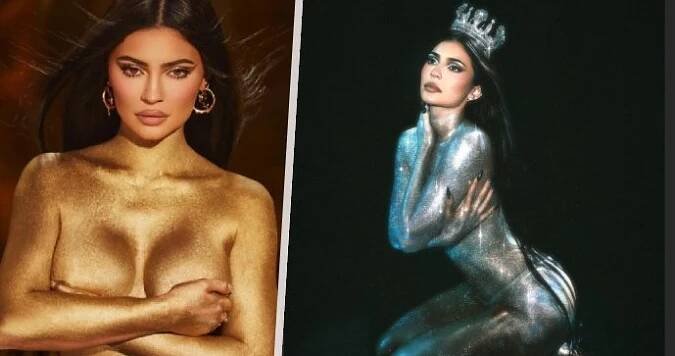 Královna kosmetiky Kylie Jennerová se oblékla pouze do třpytek: Nahá jen září