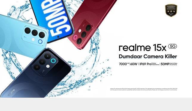 Nové Realme 15x 5G zaujme odolností a výdrží baterie