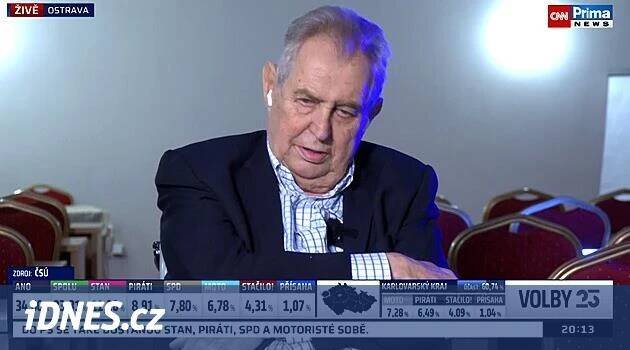 Zeman: Fialu bych hnal k soudu. Z boje se neutíká, budu dál volit Stačilo! - iDNES.tv