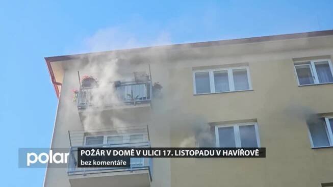 Požár bytu v Havířově se naštěstí obešel bez zranění