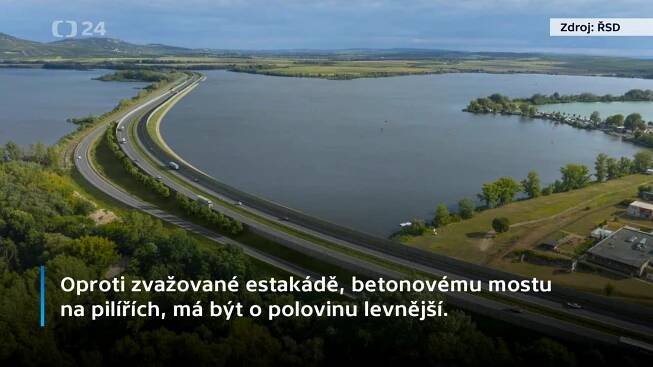Pokračování dálnice D52 z Pohořelic do Mikulova a dál na Vídeň dostává jasnější obrysy. Vodní nádrž Nové Mlýny překlene násep, který je levnější než most (video)