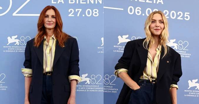 Kopie nebo recyklace? V Benátkách si Amanda Seyfried půjčila outfit Julie Roberts