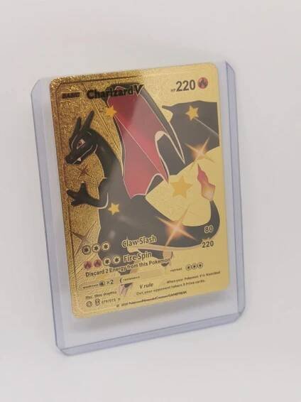 Pokémon Charizard Shiny V Zlatá karta