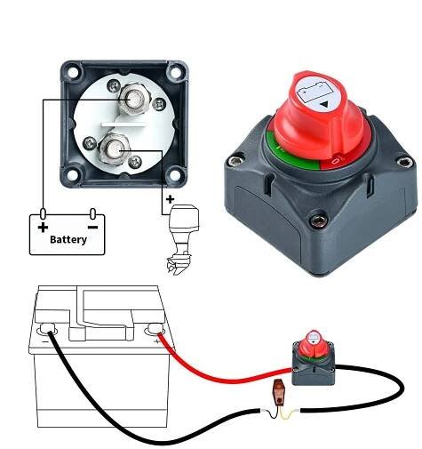 TuningAutodoplnky.cz | Odpojovač baterie 275A, 48V, neodnímatelná klička
