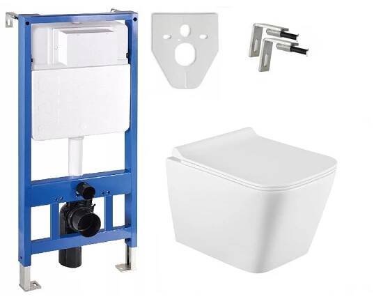 Závěsný set Mexen Fenix + WC TEO Rimless 51 x 35 cm + pomalu padající deska Slim, 60100 + 30850700