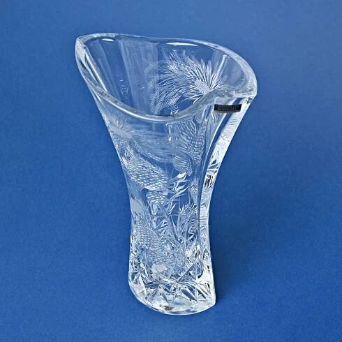 Křišťálová váza SMILE broušená, dekor BODLÁK, 255 mm, Crystalite BOHEMIA