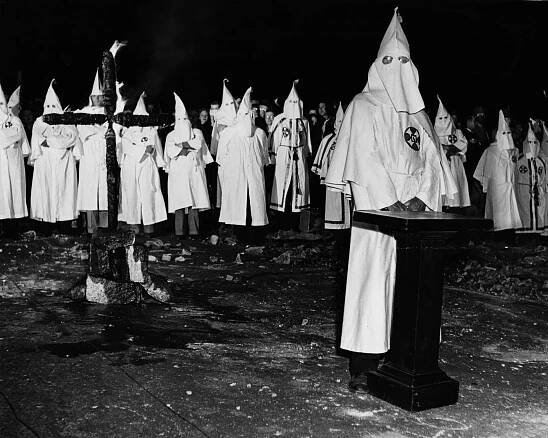A Ku Klux Klan initiation ritual in Georgia, May 1946.