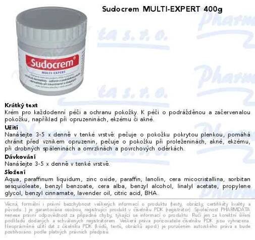 Sudocrem MULTI-EXPERT 400g | SOS lékárna online, internetová lékárna, léky