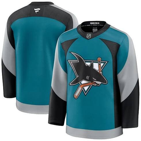 Men's San Jose Sharks  Fanatics Teal Alternate Premium Jersey