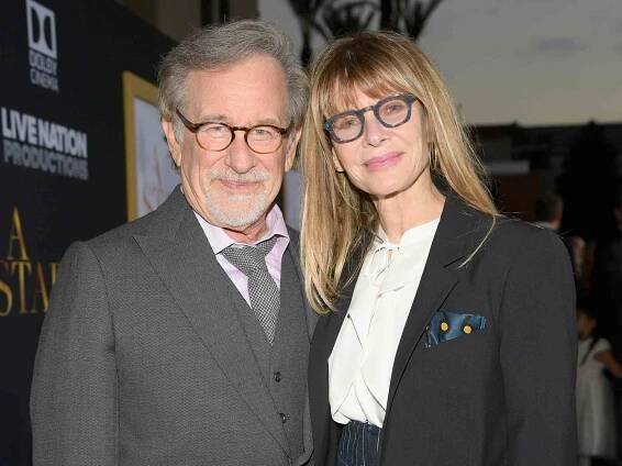 Steven Spielberg and Kate Capshaw arrive on the red carpet at the Premiere Of Warner Bros. Pictures' 