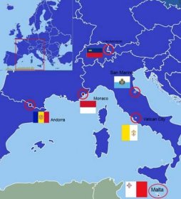 Nejmenší státy v Evropě na mapě který stát Evropy má nejmenší rozlohu