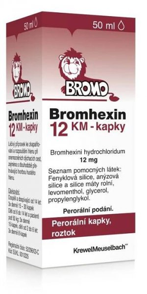 Bromhexin 12 KM kapky 50 ml