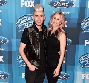 Couple: Colton Dixon waited to get intimate until after walking down the aisle because he believes 'sex was designed for marriage' - he wed Annie Coggeshall in 2016 (pictured 2016)
