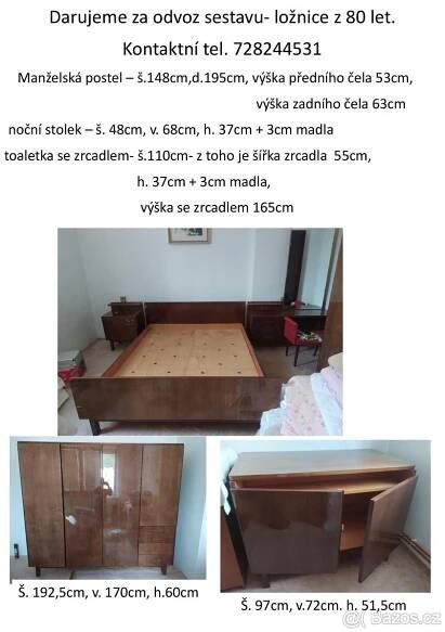 ložnice za odvoz - Náchod