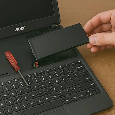 Výměna baterie u notebooku Acer