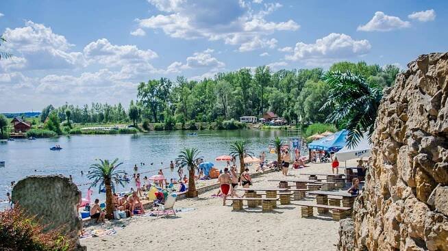 Olza – zahradnictví (ogrodnictwo) i koupaliště s písčitou pláží