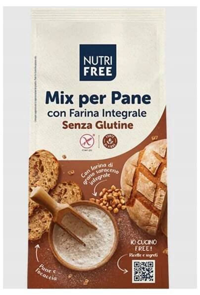 Italská bezlepková jednorázová mouka Mix per Pane Integrale NutriFree 1000 g