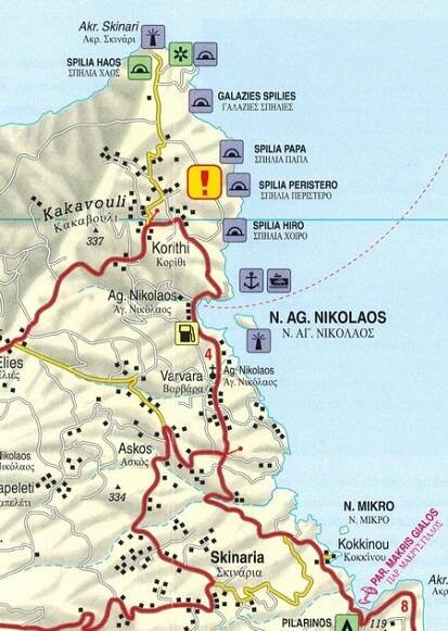 ZAKYNTHOS / ZAKYNTHOS SILNIČNÍ MAPA TURISTICKÁ MAPA FREYTAG BERNDT Nakladatelství Freytag&Berndt
