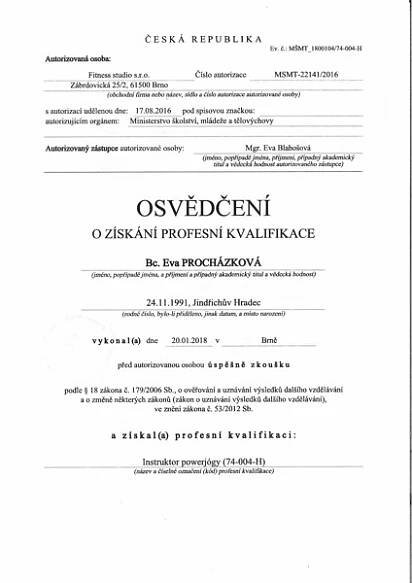 Eva Procházková | Centrum Tance - kurzy a lekce tance a cvičení