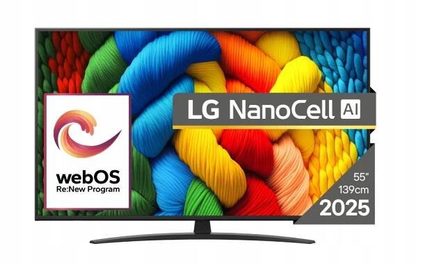 Chytrá televize LG 55NANO81A3A 55 UHD webOS 25 HDMI Bluetooth Wi-Fi