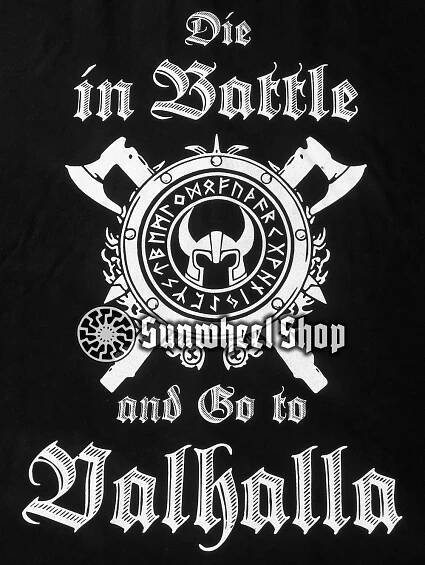 Die in Battle and Go to Valhalla Printed Pattern