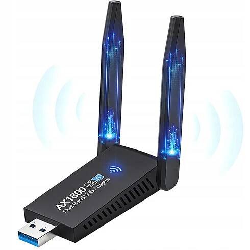 Wi-Fi adaptér Externí síťová karta na USB 3.0 Wi-Fi 6 1800Mbps 5GHz