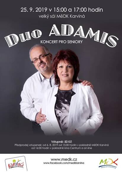 Duo Adamis - koncert pro seniory - Městský dům kultury Karviná
