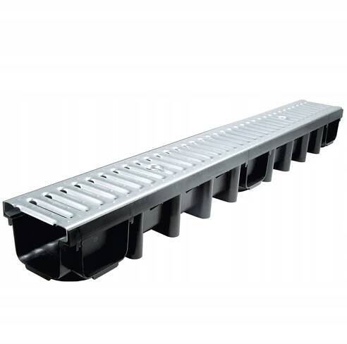 Lineární odvodnění z oceli Mřížka A15 1000x98x131 mm do 1,5 Tony MAX-DRAIN
