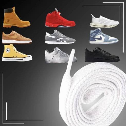 Bílé tkaničky do bot Adidas 120 cm Šňůrky na tenisky NB 8 mm Počet kusů 2 ks.