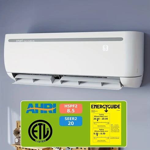 12000 BTU Mini Split Air Conditioner * System, 20 SEER2 115V Ductless Air Conditioner Cooling To 750 Sq. With Pre-Charged Condenser, *