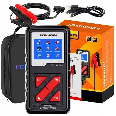 TESTER akumulátoru KONNWEI KW710 6V 12V 36V