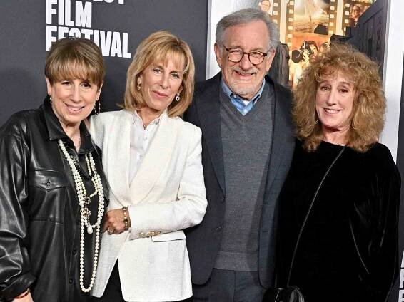 Sue Spielberg, Nancy Spielberg, Steven Spielberg, and Anne Spielberg attend the 2022 AFI Fest - "The Fabelmans"