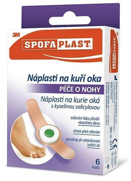 3MTM SPOFAPLAST 183 Náplasti na kuří oka 70 mm x 12,5 mm 6 kusů