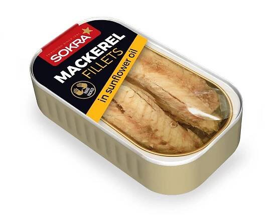 Filety z makrely v slnečnicovom oleji 115g | Makrela | Sokra - jedzte ryby a žite zdravšie
