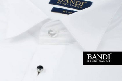 Biela košeľa AVENDUX s jedinečným zapínaním | BANDI