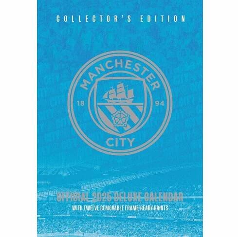 Kalendář Manchester City FC 2025, deluxe, nástěnný