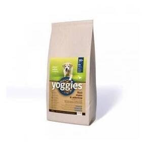 Yoggies hypoalergenní granule lisované za studena s probiotiky Kozí maso & zelenina 15 kg dárek Kostičky masové 20ks