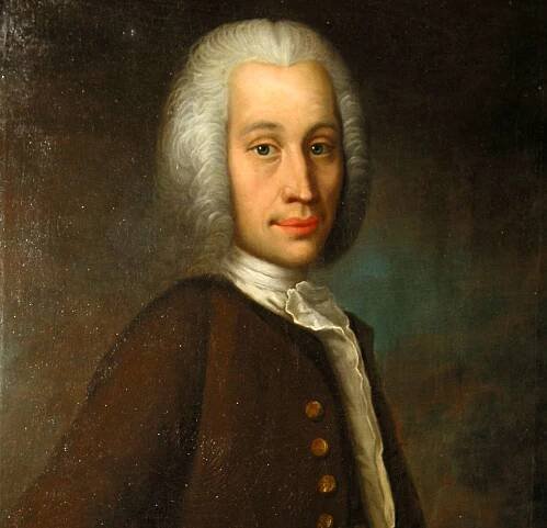 Anders Celsius portrait in full color.