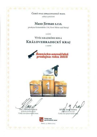 Naše řeznictví – Řeznictví Jirman