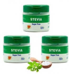 Sugar Fighter Stevia Powder Jar - Zero Calories - Natural Stevia Combo (100gm - Pack Of 3)