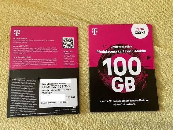 T-MOBILE 100gb/měs. - NOVÁ - super číslo 737 161 353!!!