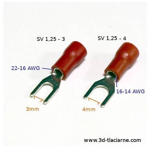 Krimpovacie SV1.25-4 U-konektory 20ks - 3D-TLACIARNE : LUNETA, s.r.o.