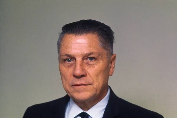 Portrait of James R. Hoffa after his release from prison.