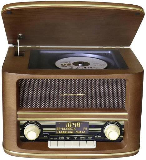 soundmaster NR961 NR961 stolní rádio, DAB+, FM, AUX, USB, CD, Bluetooth, vč. dálkového ovládání, hnědá : Půhy.cz
