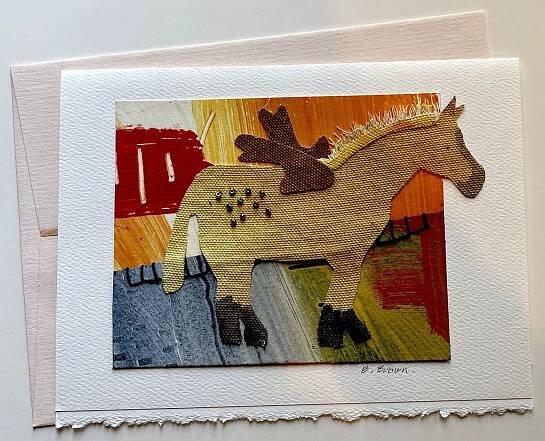 Pegasus with Yellow Mane - Barbara Brown ~