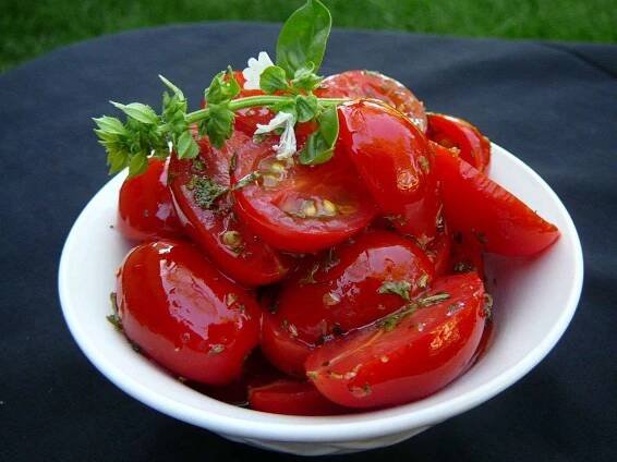 MArinated Cherry Tomato Salad