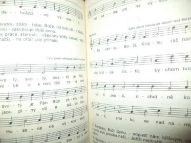 Modlitební knížka - Kancionál  - písně ,noty - 1986,sv. obrázky 3 ks - Starožitnosti a umění