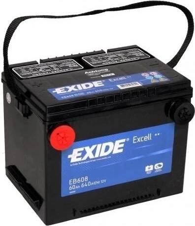 Exide Excell 12V 60Ah 640A EB608