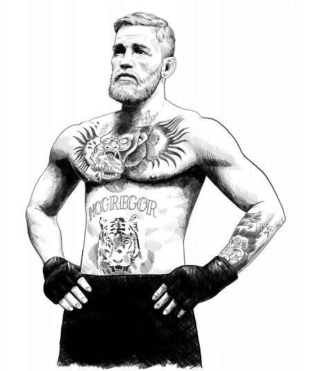 Svým tetováním je známý i irský bojovník Conor McGregor.
