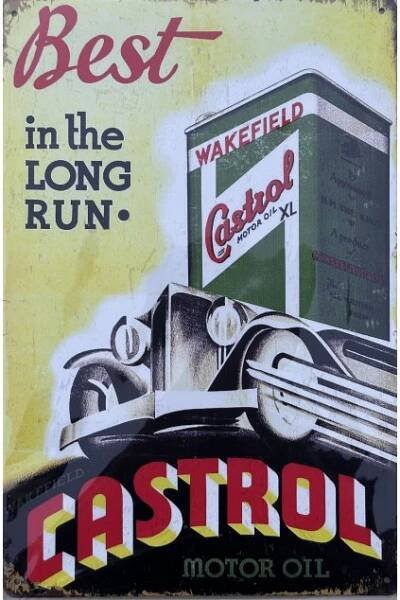 Plechová cedule Castrol retro 20x30cm
